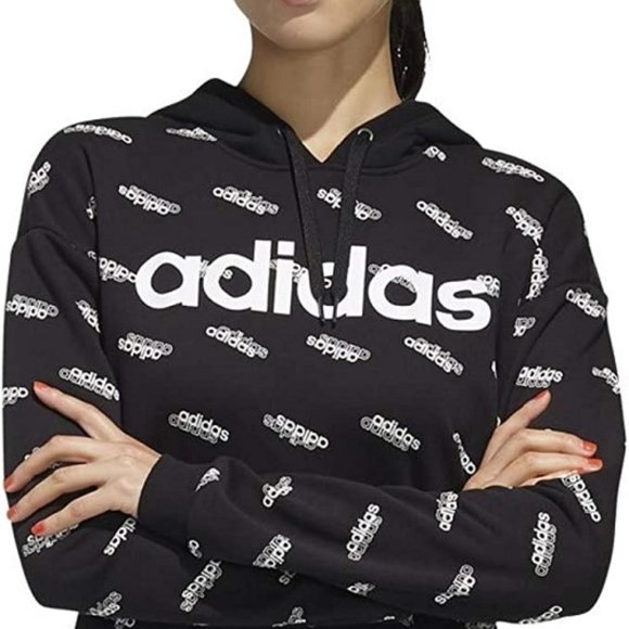 🆕adidas Women's Favorites Hoodie, X-Small - Black/White, Authentic, NWT - Picture 4 of 6